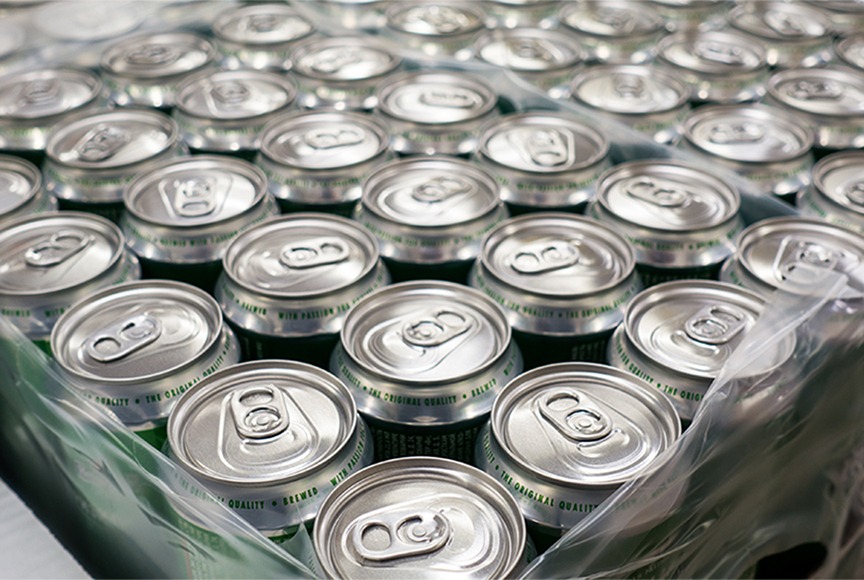 Stacked Aluminium Cans